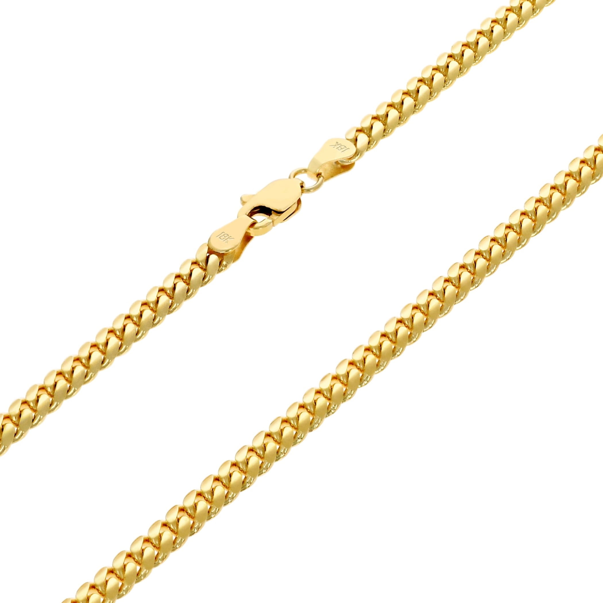 Nuragold 18K Real Yellow Gold Solid Miami Cuban Link Chain Bracelet 7"-9" (2.7mm-7mm) Italian Jewelry for Men & Women