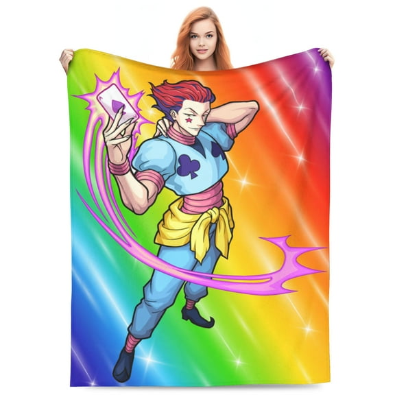 Hunter X Hunte Hisoka Bed Blanket 3D Printed Throw Blanket Lightweight Super Soft Air Conditioning Room All Season Blanket Sofa Couch Bed Fans Cartoon Blanket 40"x30"