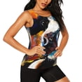 thumbnail image 2 of Fotbe Cow Blusas Sin Mangas para Mujer – Estilo Casual, Corte Suelto, Slim-Fit, Cuello Redondo Deportivo, Tops de Verano para Gimnasio y Yoga-Large, 2 of 7