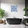 thumbnail image 4 of ZHONGYUTONG Blue Mandala Canvas Abstract Wall Art Navy Flower Pattern Picture Print Boho Painting Modern Artwork Wall Decor Framed (20.00" x 20.00"), 4 of 5