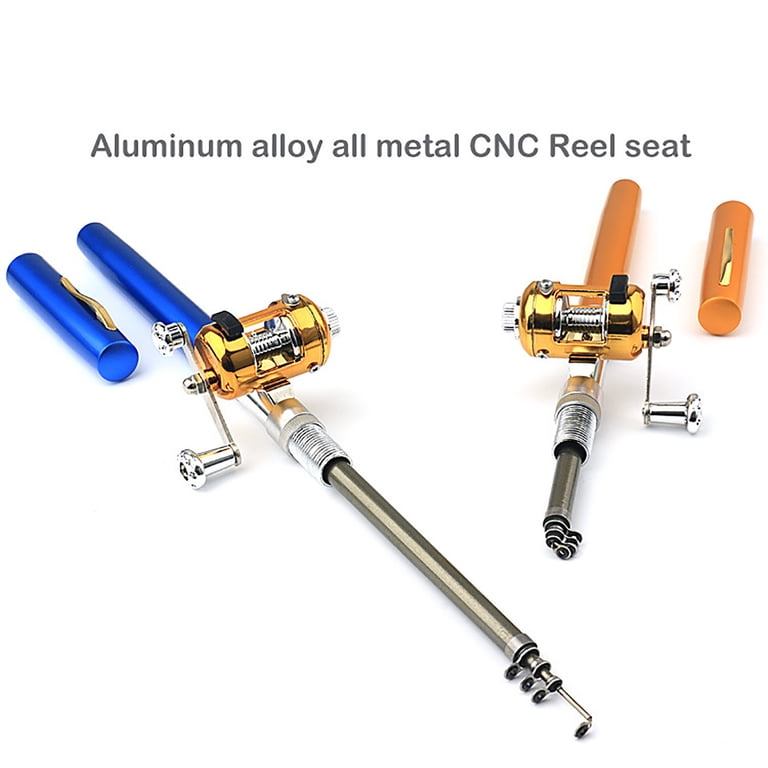 aluminum alloy portable combo mini pocket pen fishing rod G Ganen 38inch Great Gift (Silver) : Fly Fishing Rod And Reel Combos : Sports & Outdoors Portable Pocket Telescopic 38inch Mini