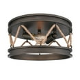 thumbnail image 2 of Wry Lighting Chatham 2-light Flush Mount in Gunmetal Bronze, 2 of 5