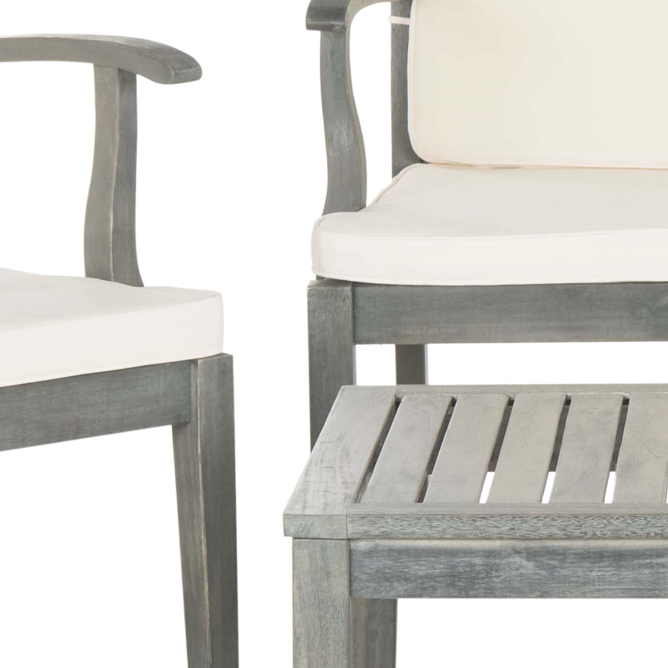 Safavieh Fresno Outdoor Contemporary 4 Piece Living Set with Cushion