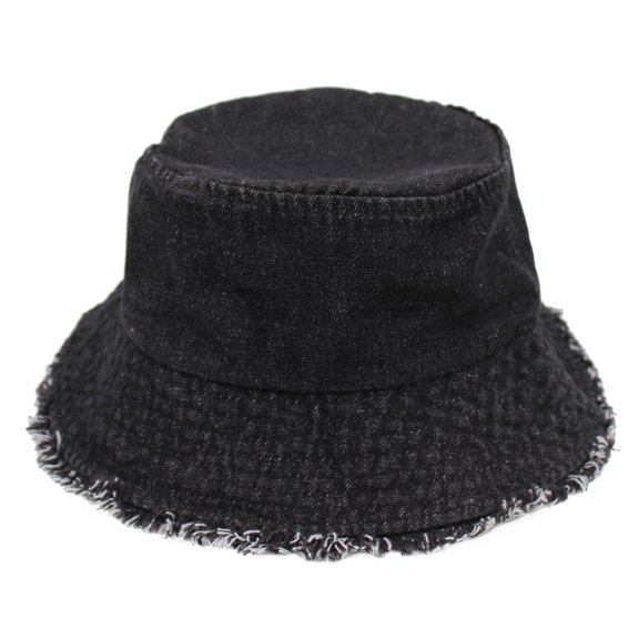 Premium Denim Jeans Fabric Solid Color Cotton Bucket Hat