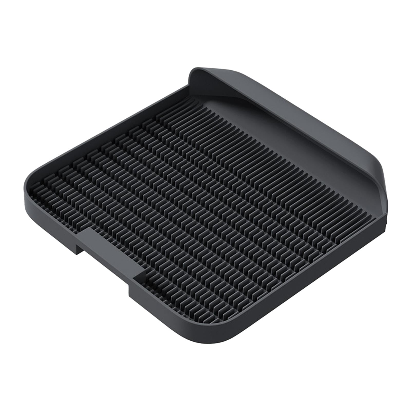 Bvdfgk Cat Litter Mat Pedal Kitty Litter Pad Portable Anti Slip Cat Litter Trapping Mat Black