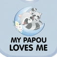 thumbnail image 4 of Inktastic Raccoon My Papou Loves Me Boys or Girls Baby Bib, 4 of 4