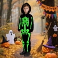 thumbnail image 5 of CONFREE Halloween Dress Up For Kids Funny Skeleton Glow In The Dark Hallowmas Party Performance Jumpsuit, 5 of 9