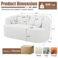 thumbnail image 4 of Loveseat Sofa Compact 2-Seat Couch, Perfect for Apartments, Living Room, Small Spaces, 4 of 9