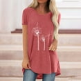 thumbnail image 3 of Tops for Women Casual Summer Short Sleeve Loose Solid Tunic Tees Blouses Dressy Casual Soft Comfy Basic T Shirts Tops, 3 of 4