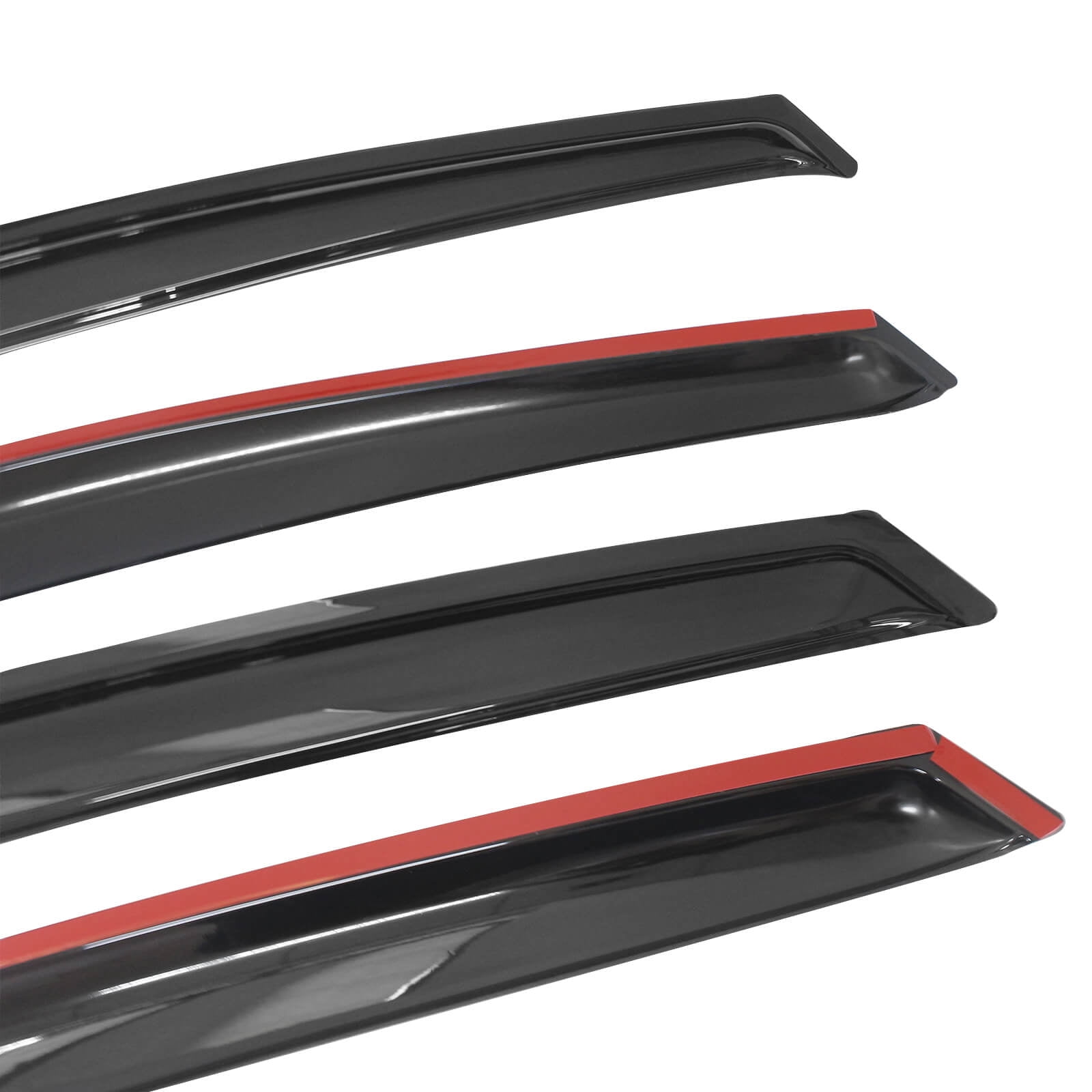 Ikon Motorsports Compatible with 12-18 Ford Focus Acrylic Window Visors Vent Deflector Rain Guard 4Pc Set Outside Mount 2012 2013 2014 2015 2016 2017 2018