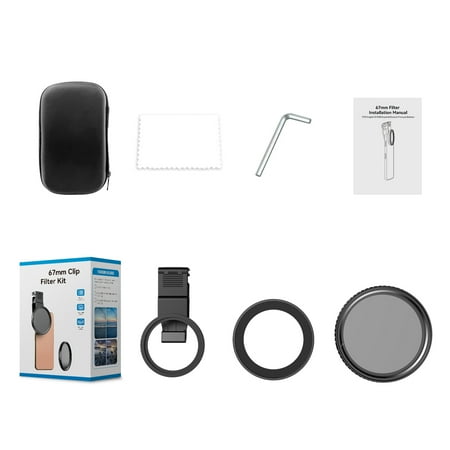 Phone Circular Polarizer Filter Camera Lens Polarizing Filter Set Clip-On CPL Filter with Cold Shoe Clip