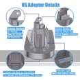 thumbnail image 2 of V6V7V8  Battery Adapter for Dyson V6 V7 V8,for Craftsman 20V V20 Lithium Battery Work for Dyson SV04 SV03 VTC4 DC59 DC58 DC62 SV09 for V6 Animal Motorhead V6 Slim Cordless Vacuum Battery Replacement, 2 of 5