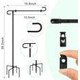 thumbnail image 5 of CozyNestFinds Garden Flag Holder with 5 Prong Base,Stable Design Garden Flag Stand for Outside,S type Yard Flags Holder with Clip and Spring Stopper for Porch Yard Decorations Outdoor, 5 of 16