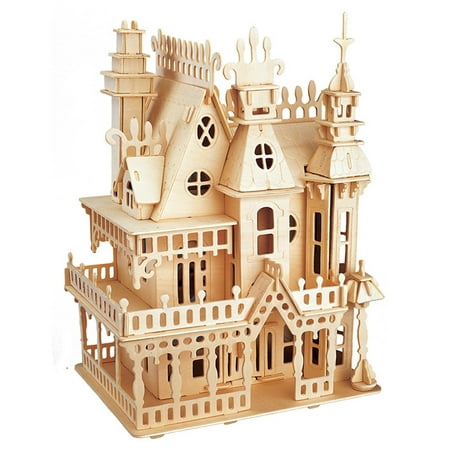 Mrosaa DIY Handcraft Miniature Project Kit Wooden Victorian Doll House Kids Gift