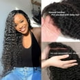 thumbnail image 3 of DISEN Human Hair Wigs 13×4 Water Wave HD Front Lace Wigs Brazilian Human Hair Wigs 180% Density for Black Women Natural Color 18 inch, 3 of 6