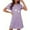 Purple, variant on Sakmal Moomoo Womens Black Short Cute Nightshirt Short Sleeve Dandelion Print Nightgowns for Women