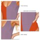 thumbnail image 4 of Traje de baño de 1 pieza para mujer, bloques de color a la moda, traje de baño elástico encantador para mujer, traje de baño naranja S, 4 of 5