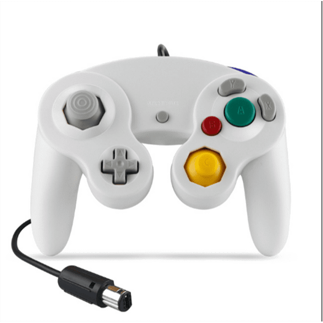 DAMAIE Manette Gamecube, Manettes Filaires Manette Classique Lot de 2 Joystick pour Nintendo et Console Wii Télécommande de Jeu