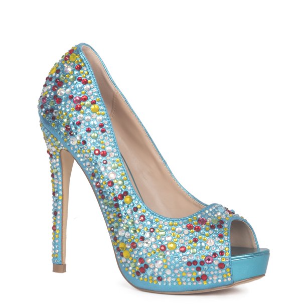 turquoise embellished sandals