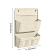 thumbnail image 3 of Wall Mounted Storage Organizer With 2 Layered Pockets Wall Hanging Cloth Bag For Dormitory Bedroom, 3 of 6