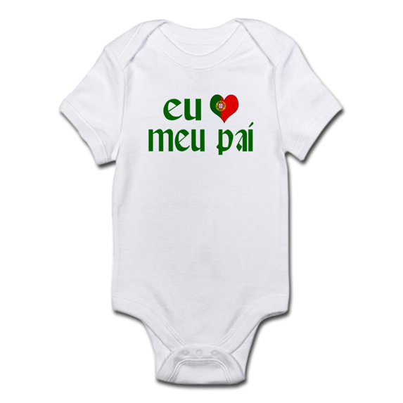 CafePress - I Love My Dad (Portuguese) Infant Bodysuit - Baby Light Bodysuit