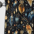 thumbnail image 4 of Designart "Bohemian Feather Allure" Boho Blackout Curtain Panels, 4 of 4