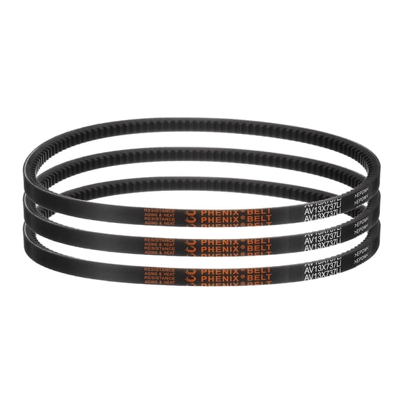 Uxcell 3Pcs AX29 Rubber V-Belt, Cogged V Belt 1/2" Width x 29" Inside Circumference