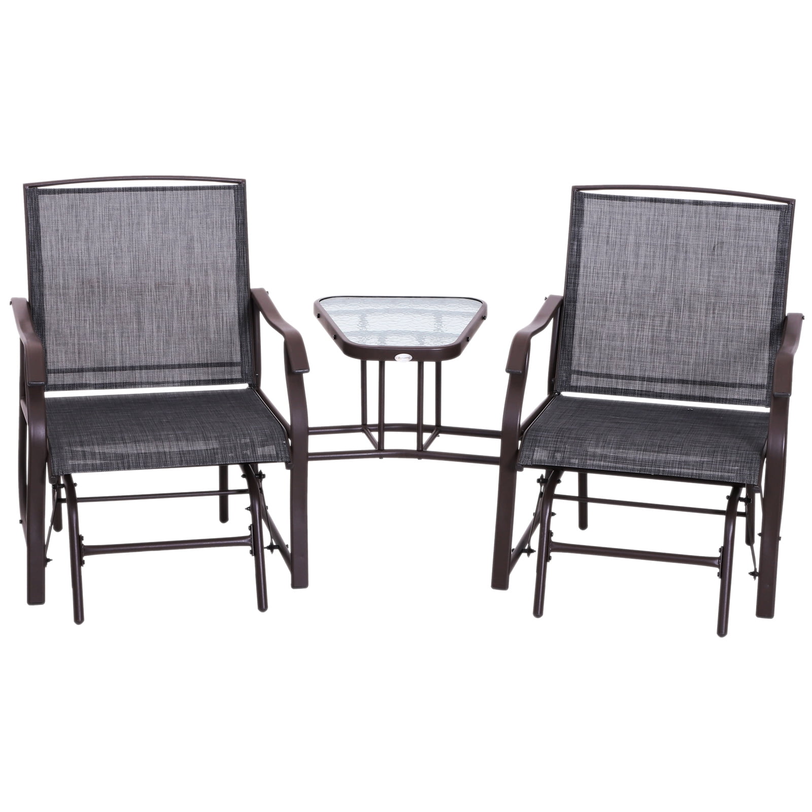 patio double glider with table