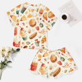 thumbnail image 4 of Delicious Pizza Burger 2 Pack Women’s Pajama Set Print Sleepwear And Shorts Y2k Loungewear Sets S-5XL, 4 of 7