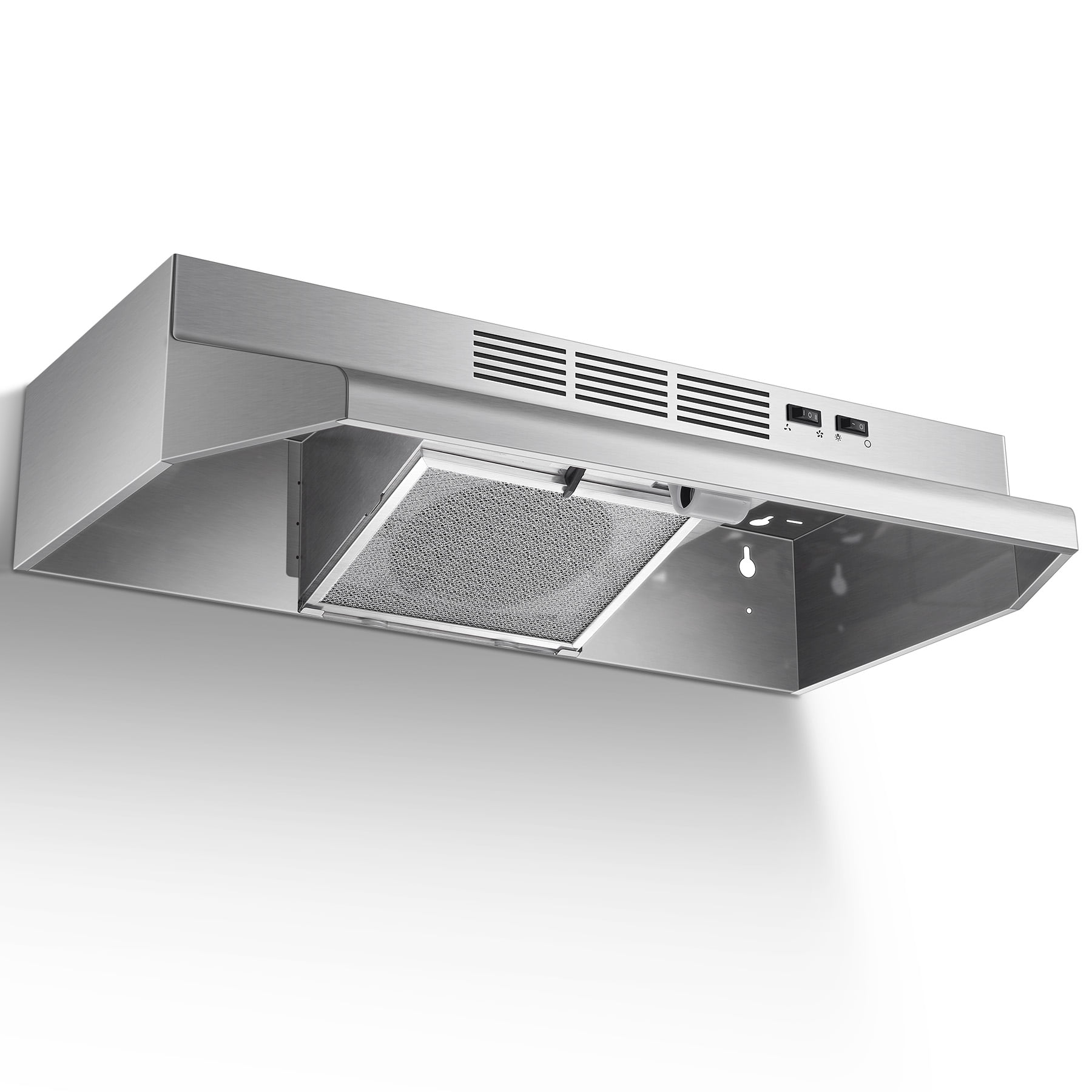 JOEAONZ 30 inch 400 CFM Under Cabinet Range Hood, Brushed Stainless Steel