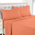 thumbnail image 3 of Lux Decor Collection Twin XL Size 4 Piece Sheets Set - Microfiber Deep Pocket Bed Sheets & Pillowcases - Coral, 3 of 11