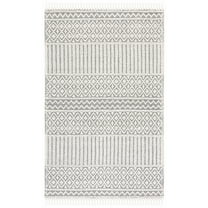 SAFAVIEH Marbella Byron Diamond Area Rug, Ivory/Black, 6' x 9'