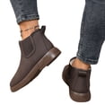 thumbnail image 6 of IEMIEMIEM Women's Chelsea Boots Comfortable Soft Vegan Leather Non-Slip Sole Outdoor Memory Foam Ankle Orthotic Boots for Women Walking Shoes 7 Wide Brown, 6 of 8