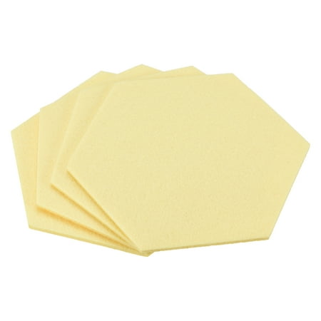 

Uxcell Felt Coasters Hexagonal Absorbent Pad Coaster for Drink Cup Pot Bowl Vase Light Yellow 4 Pack