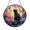 Acrylic 3.5 Inch, variant on Sunset Window Black Cat Stained Glass Style Hanging, Warm Evening Cat Art Decor for Cozy Spaces