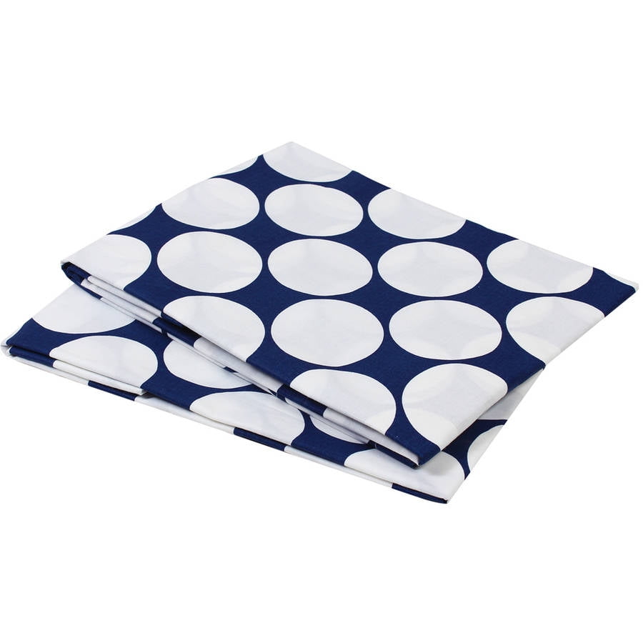Bacati Mixnmatch Large Dots Crib Toddler Bed Fitted Sheets 100
