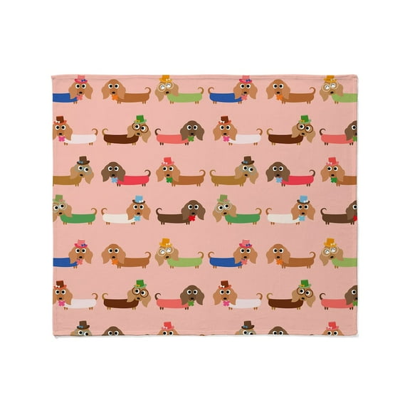 CafePress - Delightful Dachshunds Throw Blanket - Soft Fleece Throw Blanket, 50"x60" for All Ages
