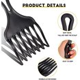 thumbnail image 4 of ZHAOCHENG piezas Legrand (negro) Afrocomb, AfroComb de dientes anchos de plástico, peine para pelo rizado, para peinar y desenredar el cabello enredado, 4 of 5