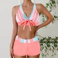thumbnail image 2 of Youyipin womens swimsuits 2 piece Womens 2025 Swimwear color block Bathing Suits Swim with Boyshorts, 2 of 5