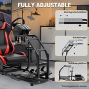 Marada G29 Racing Simulator Cockpit with Gaming Chair Fit Logitech Thrustmaster T80 T150 T300RS,T248