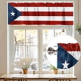thumbnail image 7 of Puerto Rico Valances for Windows, 54 x 18in, Flag, Patriots, Palm Leaves Rod Pocket Kitchen Valance Curtain Light Filtering Window Treatments for Living Room Bedroom, 1 Panel, 7 of 7
