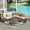 Beige, variant on NATURAL EXPRESSIONS Patio Furniture Sets, L Shape Patio Sectional Metal Outdoor Sectional Corner Sofa with Detachable Backrest,3 Fauxwood Tables,5” Beige Olefin Cushions