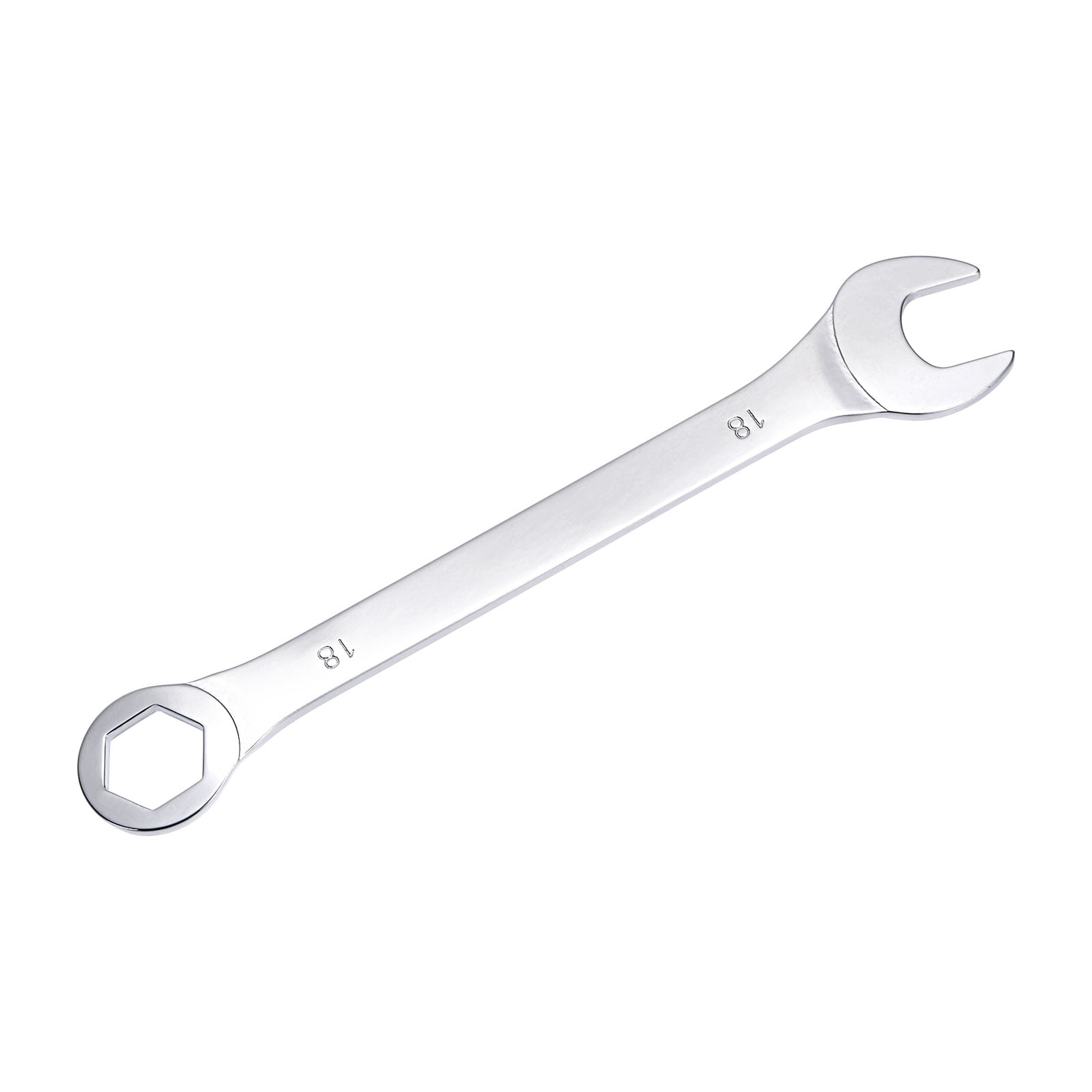 Unique Bargains Thin Combination Wrench with Offset 6-Point End and Angled Open End Design 18mm