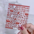 thumbnail image 3 of Pegatinas de grafiti para uñas, calcomanías abstractas autoadhesivas con diseño de cara de mujer, hojas de rosa y manicura para mujeres, niñas y niños., 3 of 5
