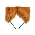 thumbnail image 5 of Vjnyvs Fox Ear Headband Gloves Tail Set Plush Animal Theme Party Accessory, 5 of 7