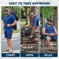 thumbnail image 6 of Slsy 2 pack 21'' Heated Stadium Seats for Bleachers with Back & Arm Support and Wide Cushion, Extra Portable 6 Reclinng Positions Bleacher Seat for Outdoor Camping Games Sports, 6 of 9