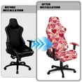 thumbnail image 5 of Jiueut Heart Print Gaming Chair Cover Pack of 4, Soft Rotating Chair Slipcovers with Armrest Cover Computer Reclining Chair Slipcover with Elastic Bottom Valentine's Day Decor, 5 of 7