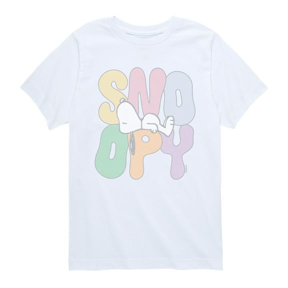 Peanuts - Sleepy Snoopy Tonal Washed - Youth Boys Short Sleeve Graphic T-Shirt