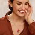 thumbnail image 4 of Bestyle Birthstone Necklace for Women Tree of Life Moon Pendant Synthetic Cherry Quartz Healing Crystal Necklaces July Mother's Day Gifts, 4 of 7
