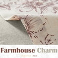 thumbnail image 5 of Curtainking Red Linen Valance Double Layer Kitchen Valance for Living Room 50x18 inch Rod Pocket 1 Panel, 5 of 8